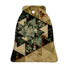 Triangle Geometry Colorful Fractal Pattern Bell Ornament (two Sides)