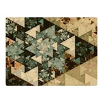 Triangle Geometry Colorful Fractal Pattern Two Sides Premium Plush Fleece Blanket (Mini) 35 x27  Blanket Front