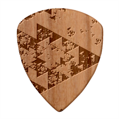 Triangle Geometry Colorful Fractal Pattern Wood Guitar Pick (set Of 10) by Cemarart