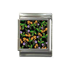 Flowers Pattern Art Floral Texture Italian Charm (13mm) by Cemarart