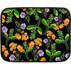 Flowers Pattern Art Floral Texture Fleece Blanket (mini)