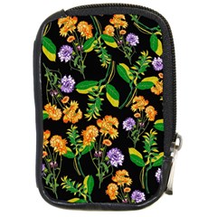 Flowers Pattern Art Floral Texture Compact Camera Leather Case