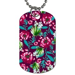 Flowers Pattern Art Texture Floral Dog Tag (two Sides)