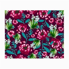 Flowers Pattern Art Texture Floral Small Glasses Cloth