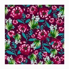 Flowers Pattern Art Texture Floral Medium Glasses Cloth