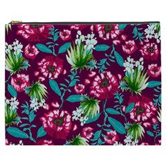 Flowers Pattern Art Texture Floral Cosmetic Bag (xxxl) by Cemarart