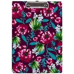 Flowers Pattern Art Texture Floral A4 Acrylic Clipboard