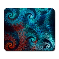 Fractal Art Spiral Ornaments Pattern Large Mousepad