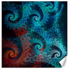 Fractal Art Spiral Ornaments Pattern Canvas 20  X 20  by Cemarart