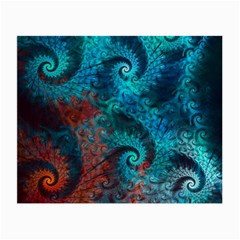 Fractal Art Spiral Ornaments Pattern Small Glasses Cloth (2 Sides)