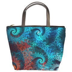 Fractal Art Spiral Ornaments Pattern Bucket Bag