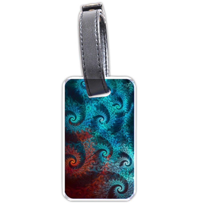 Fractal Art Spiral Ornaments Pattern Luggage Tag (one side)