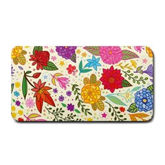 Colorful Flowers Pattern Medium Bar Mat