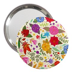 Colorful Flowers Pattern 3  Handbag Mirrors