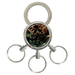 Fractal Patterns Gradient Colorful 3-ring Key Chain