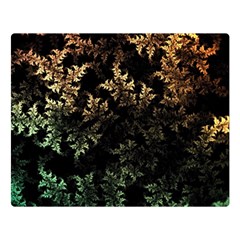 Fractal Patterns Gradient Colorful Two Sides Premium Plush Fleece Blanket (large)