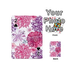 Violet Floral Pattern Playing Cards 54 Designs (mini)