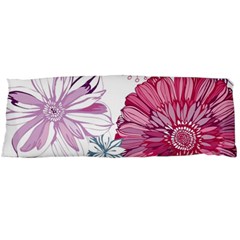 Violet Floral Pattern Body Pillow Case (dakimakura)