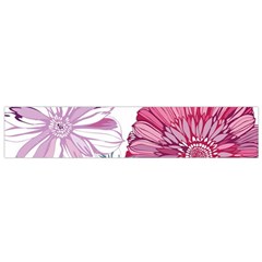 Violet Floral Pattern Small Premium Plush Fleece Scarf