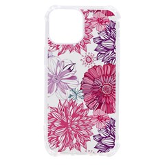Violet Floral Pattern Iphone 13 Mini Tpu Uv Print Case