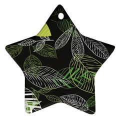 Leaves Floral Pattern Nature Ornament (star)