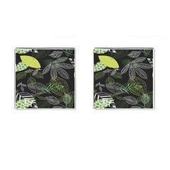 Leaves Floral Pattern Nature Cufflinks (square)