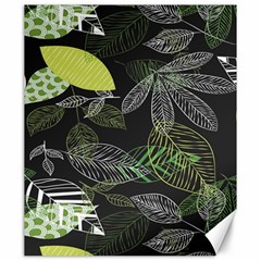 Leaves Floral Pattern Nature Canvas 20  X 24  by Cemarart