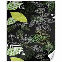 Leaves Floral Pattern Nature Canvas 11  X 14 