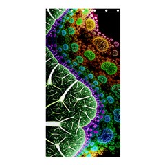 Digital Art Fractal Abstract Artwork 3d Floral Pattern Waves Vortex Sphere Nightmare Shower Curtain 36  X 72  (stall) 