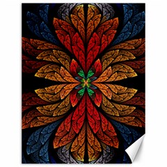 Fractal Floral Flora Ring Colorful Neon Art Canvas 12  X 16 