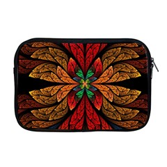 Fractal Floral Flora Ring Colorful Neon Art Apple Macbook Pro 17  Zipper Case