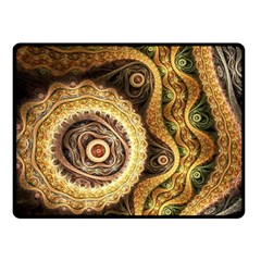 Fractal Floral Ornament Wave Vintage Retro Two Sides Fleece Blanket (small)