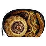 Fractal Floral Ornament Wave Vintage Retro Accessory Pouch (Large) Front