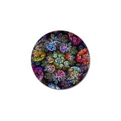 Floral Fractal 3d Art Pattern Golf Ball Marker (4 Pack)