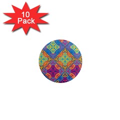 Colorful Flora Flora Kazakh Pattern 1  Mini Magnet (10 Pack) 