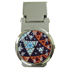 Fractal Triangle Geometric Abstract Pattern Money Clip Watches by Cemarart