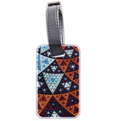 Fractal Triangle Geometric Abstract Pattern Luggage Tag (two Sides)