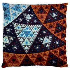 Fractal Triangle Geometric Abstract Pattern Standard Premium Plush Fleece Cushion Case (one Side)