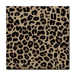 Leopard Animal Skin Patern Tile Coaster by Bedest