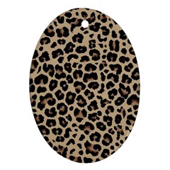 Leopard Animal Skin Patern Ornament (oval) by Bedest
