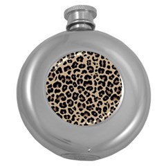 Leopard Animal Skin Patern Round Hip Flask (5 Oz)