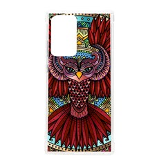 Colorful Owl Art Red Owl Samsung Galaxy Note 20 Ultra Tpu Uv Case by Bedest