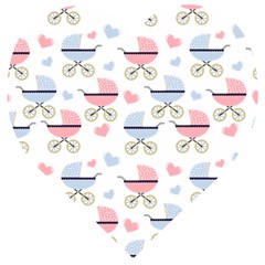 Pattern Stroller Carriage Texture Wooden Puzzle Heart
