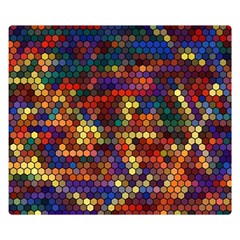 Hexagon Honeycomb Pattern Premium Plush Fleece Blanket (small)