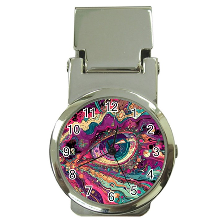 Human Eye Pattern Money Clip Watches