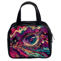 Human Eye Pattern Classic Handbag (two Sides)