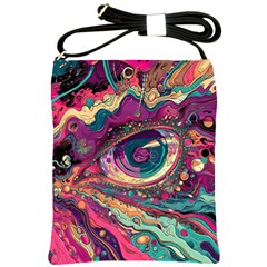 Human Eye Pattern Shoulder Sling Bag