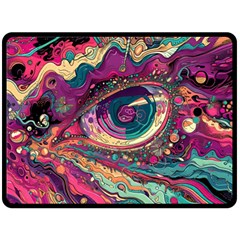 Human Eye Pattern Two Sides Fleece Blanket (large) by Grandong