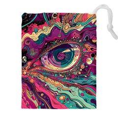 Human Eye Pattern Drawstring Pouch (4xl) by Grandong