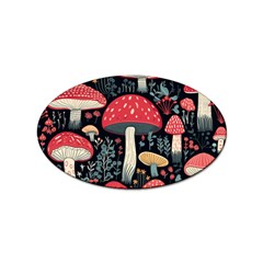 Mushrooms Psychedelic Sticker Oval (100 Pack)